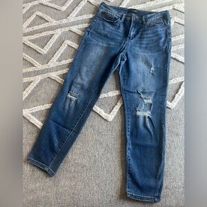 Judy Blue Women's Distressed skinny Blue Jeans